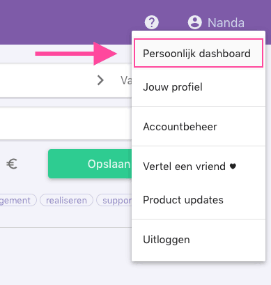 Persoonlijk dashboard nanda urenoverzicht Persoonlijk dashboard nanda urenoverzicht